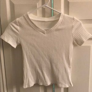 Creme Crop Top